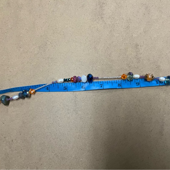 Amy Leiner Ankle Bracelet with Swarovski Crystals & Fresh Pearls Anklet - Picture 5 of 6